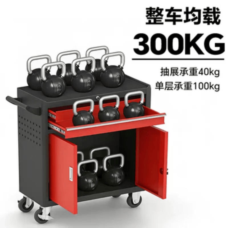 晋舰多功能可移动工具车汽修抽屉式工具柜车间维修工具箱 二抽黑高清大图