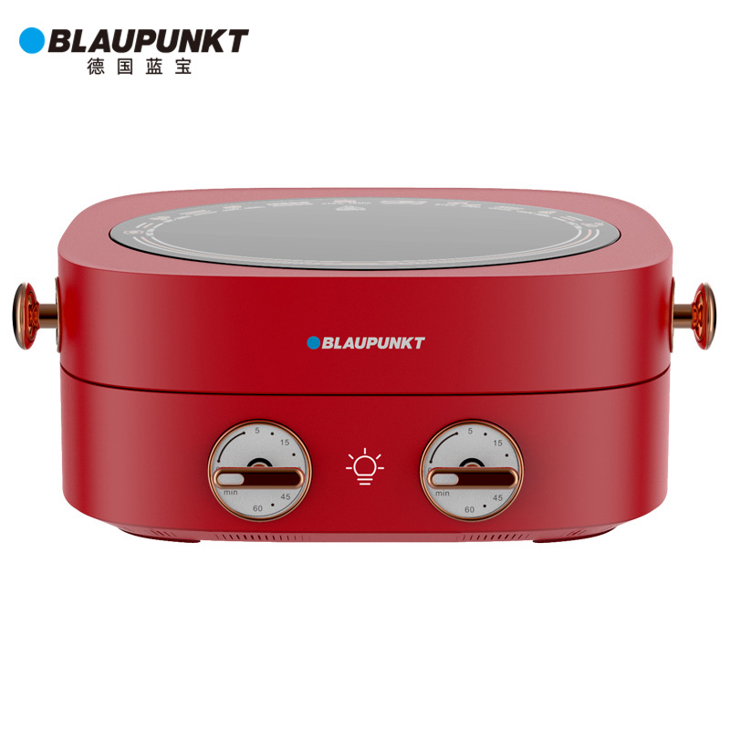 德国蓝宝(Blaupunkt)旋转煎烤机 多功能电饼铛档加深家用 双面加热可拆洗披萨机 煎饼锅烙饼锅薄饼机