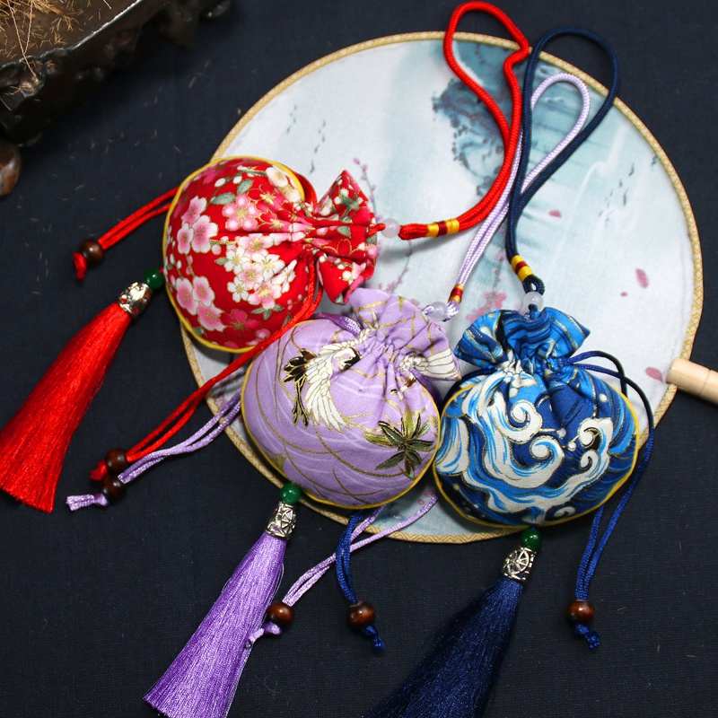 花色500个空袋的单价高档袋礼物古风包边香o包香囊空袋季荷随身汽车