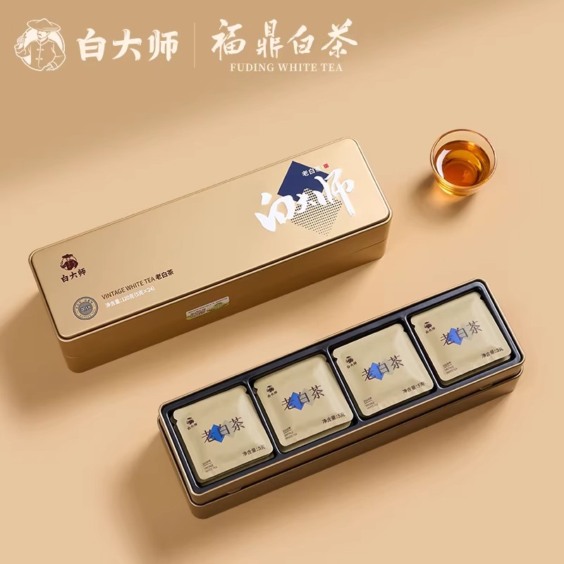 白大师刚柔并济2018年寿眉饼干茶240g(120g*2)