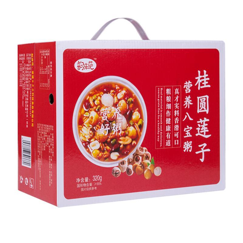桂圆莲子八宝粥12罐礼盒装桂圆莲子八宝粥礼盒装320g罐方便速食八宝粥