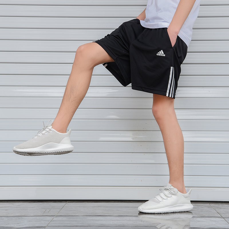 Adidas阿迪达斯男裤运动裤休闲针织透气跑步训练短裤五分裤D84687