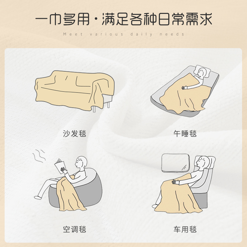 南极人(NanJiren)家纺 ins客厅沙发毯北欧沙发套罩沙发巾单双人万能沙发罩巾毯子防猫抓