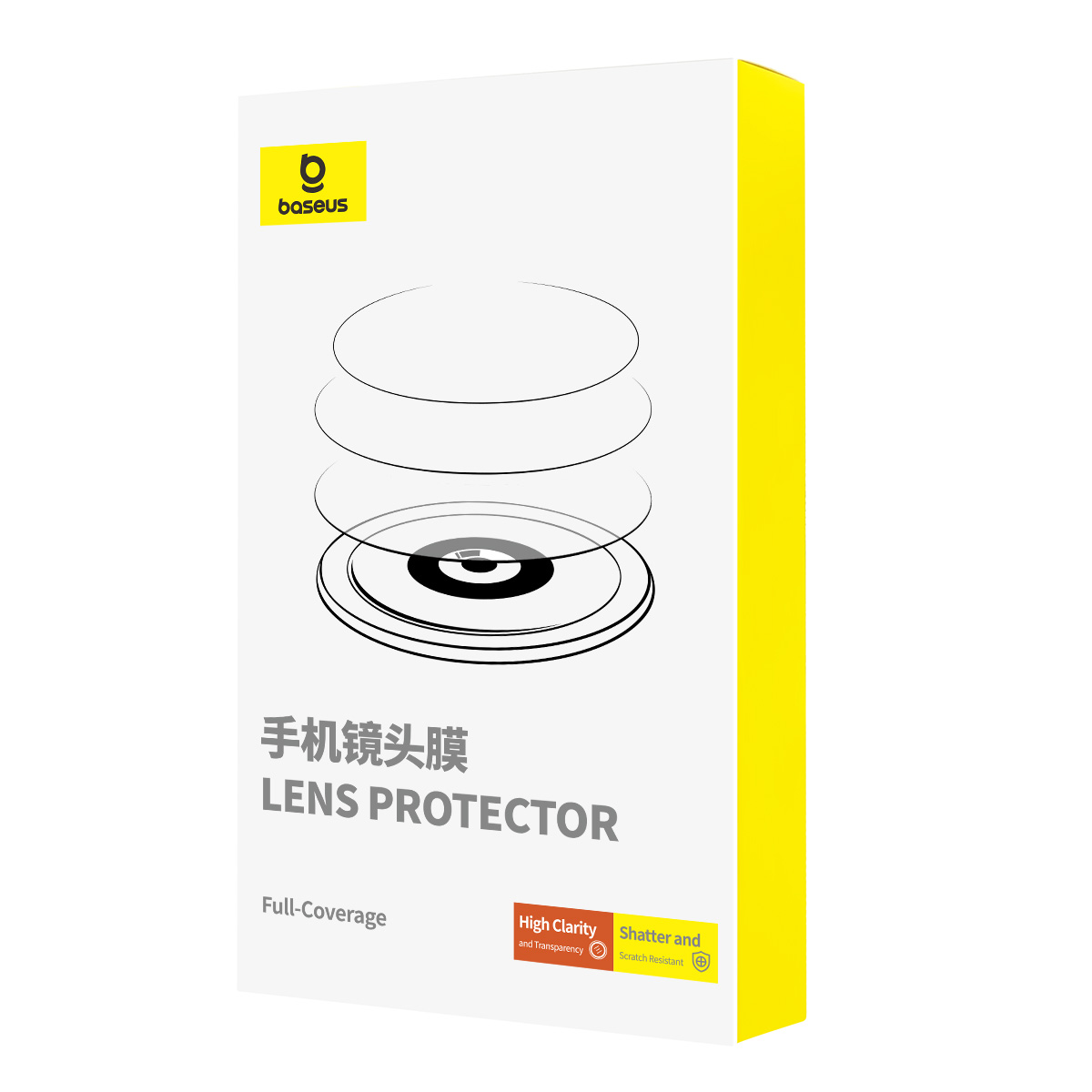 倍思 晶瓷系列 高清 全框镜头膜 For iP 15/15 Plus 透明 双片装 (含:清洁包*2)高清大图