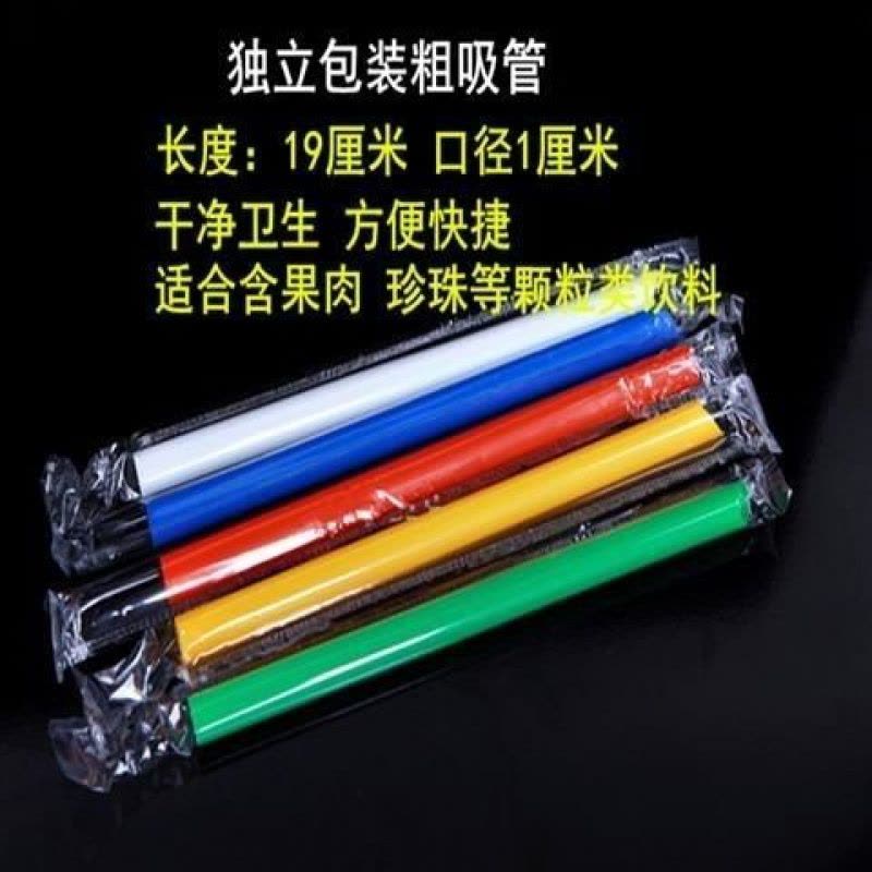 一次性纸杯 奶茶杯 热饮杯 豆浆咖啡果汁杯 送盖子吸管袋子 500ml绿茶 平盖粗吸管袋子各100个图片