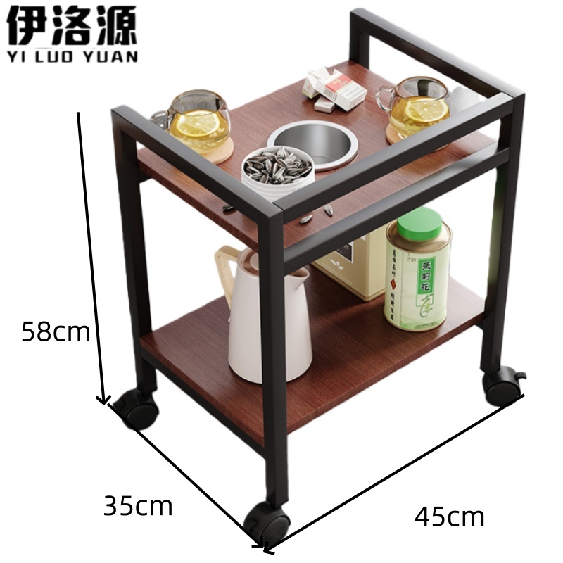 伊洛源 小边几 双层烟缸+轮45*35*58cm张 多规格