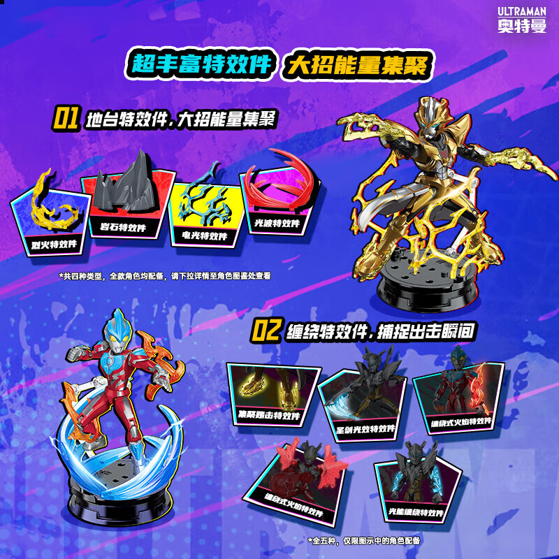 奇妙奥特曼积木人玩具ZERO无限版赛罗泽塔男孩六一儿童节生日礼物 ZERO无限版积木人端盒9款高清大图