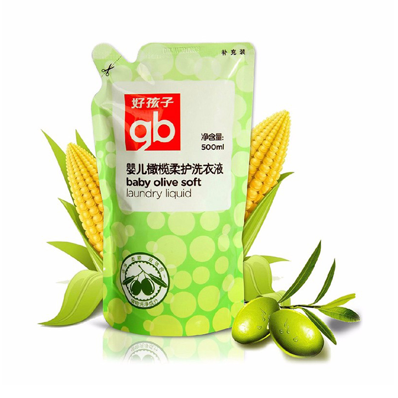 好孩子婴儿橄榄柔护洗衣液12袋