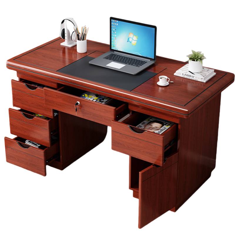 桃锦堂办公桌1.4米张高清大图