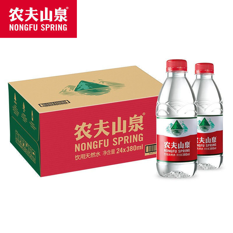 农夫山泉380ml24瓶,纸箱装