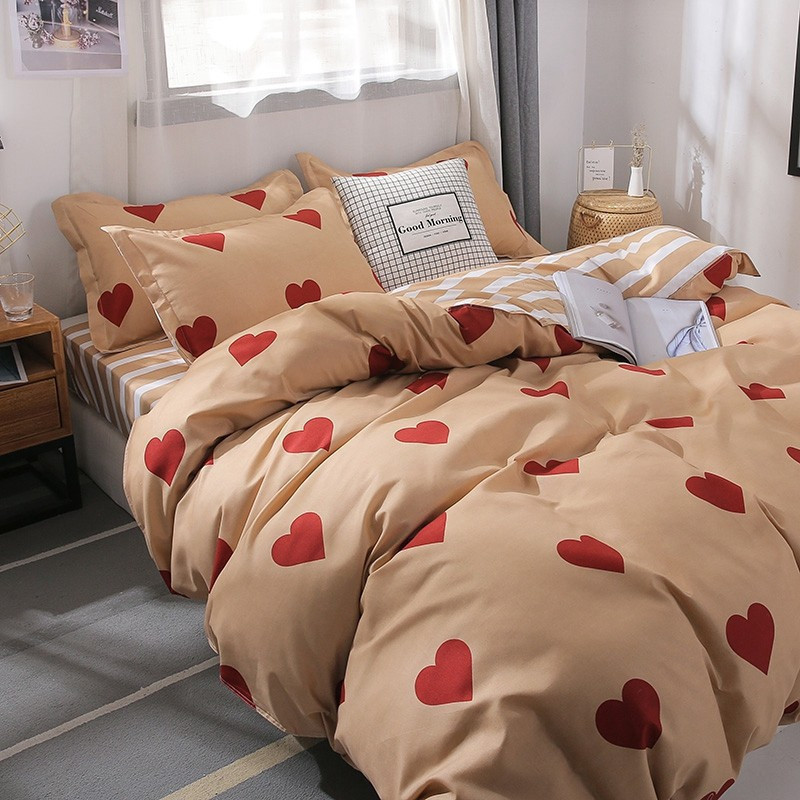 美帮汇大学宿舍床上三件套少女心上下铺被子六件套 高中生铺盖套寝室高清大图
