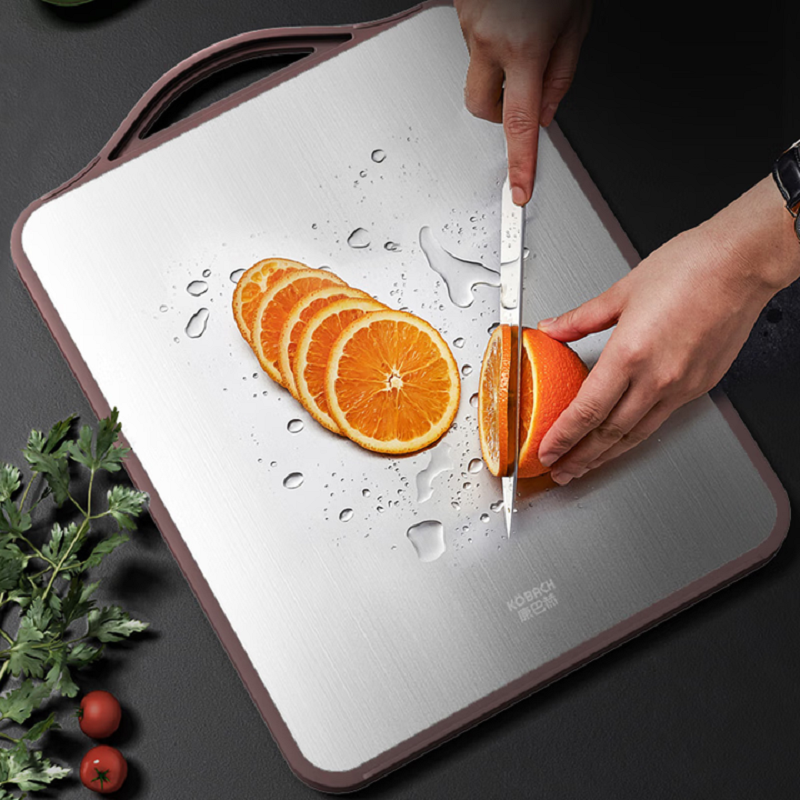 康巴赫抗菌菜板304不锈钢砧板双面菜板切菜板砧板案板防霉切菜板43*30cm