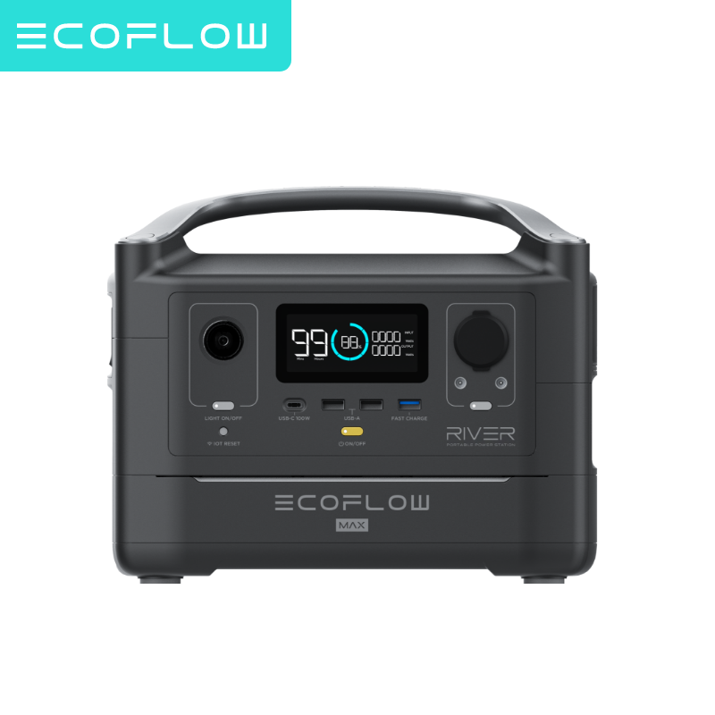 EcoFlow户外移动电源应急露营车载220v便携大功率RIVER 600+ 60W太阳能板