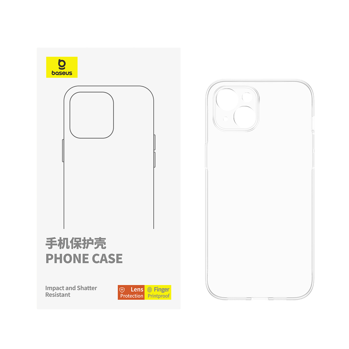 倍思 简系列2 保护壳-适用于iphone 15 Plus透明高清大图