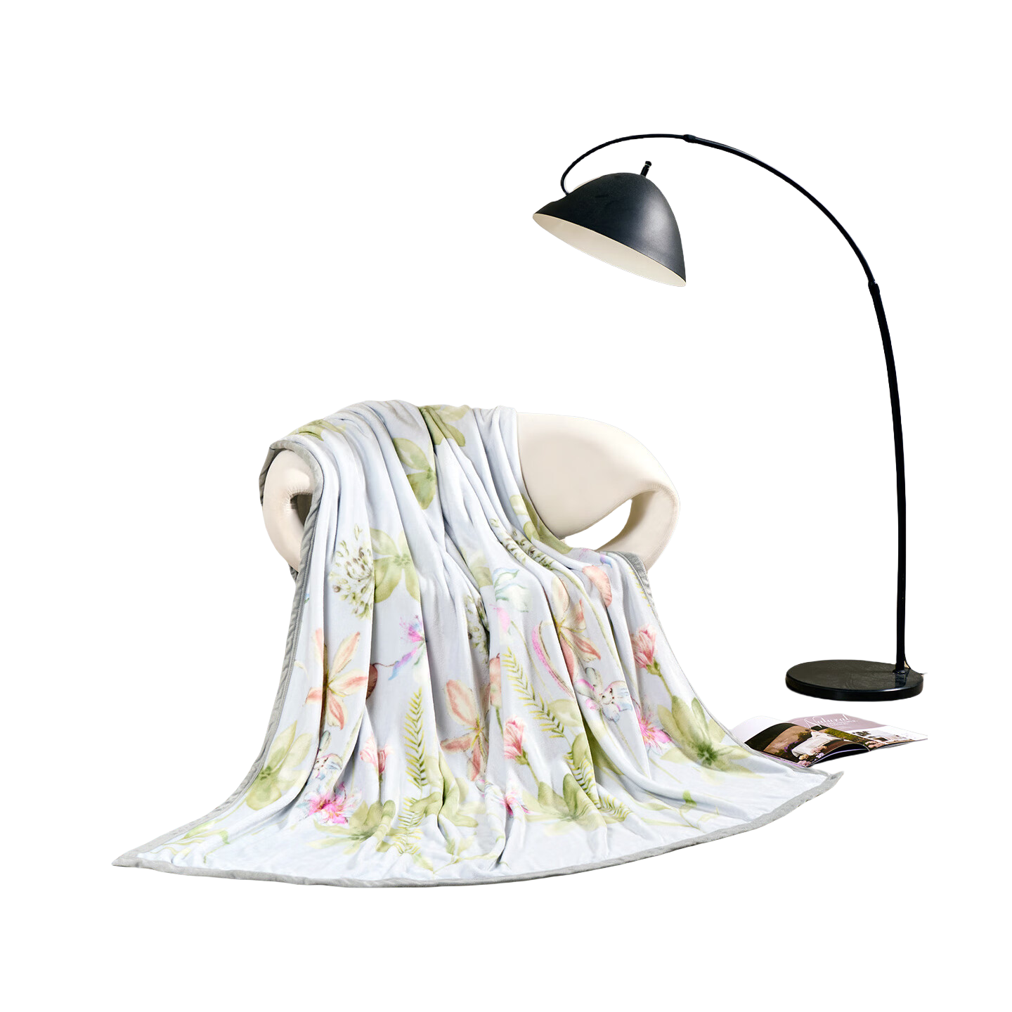 水星家纺DH春语花庭法兰绒毯150cm×200cm/条129128