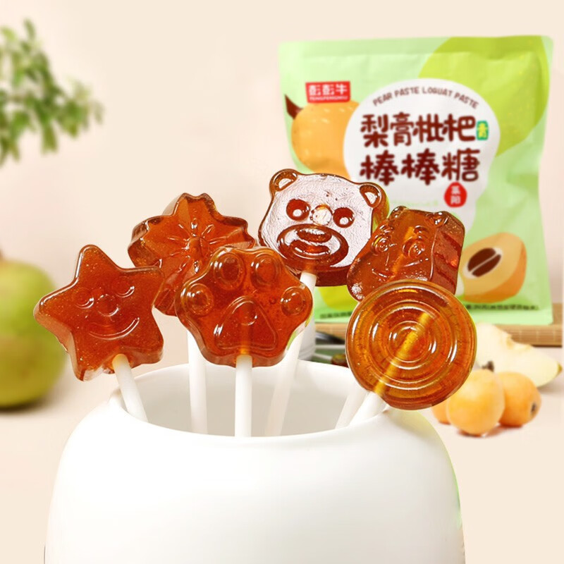 彭彭牛 秋梨膏棒棒糖 90g*3袋[约45支]
