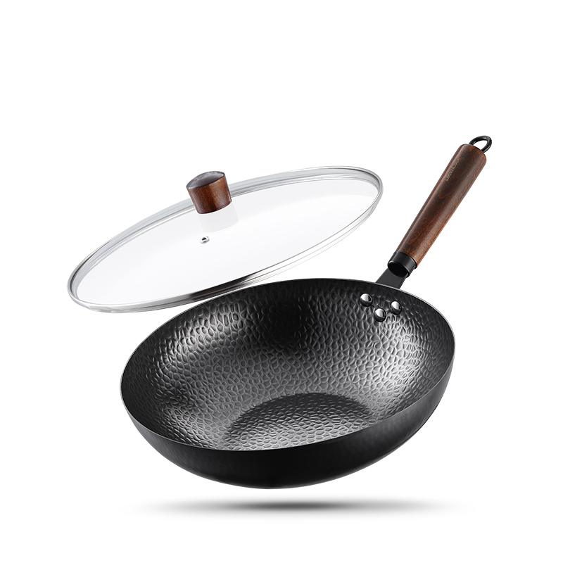 乐扣乐扣(LOCK&LOCK) Recall系列锻纹精铁炒锅汤锅煎锅32cm CIW3203高清大图