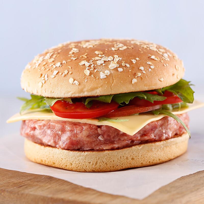 科尔沁 速冻牛肉 意大利汉堡牛肉饼 国产 内蒙古牛肉 袋装 10片装 1kg