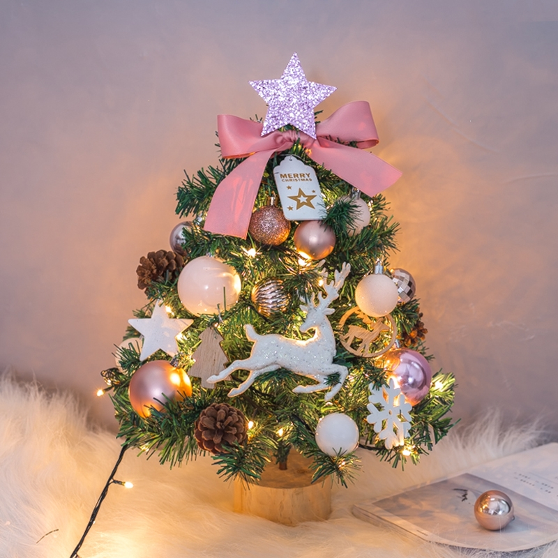 圣诞树圣诞节装饰品古达家用小型场景布置ins迷你桌面摆件装扮小用品