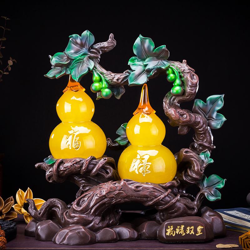 美帮汇葫芦摆件酒柜客厅办公室创意摆设家居工艺品乔迁开业商务礼品高清大图