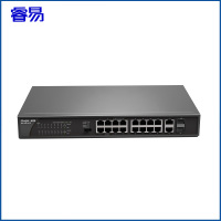睿易 16口千兆交换机 非网管网线分线器 RG-ES118-P 百兆Poe