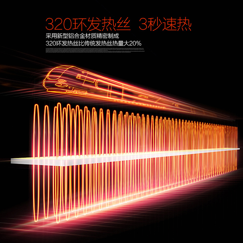 艾美特(AIRMATE) 欧式快热炉取暖器家用电暖器浴室电暖炉宝宝洗澡卫生间速热 HC22132-W 机械款