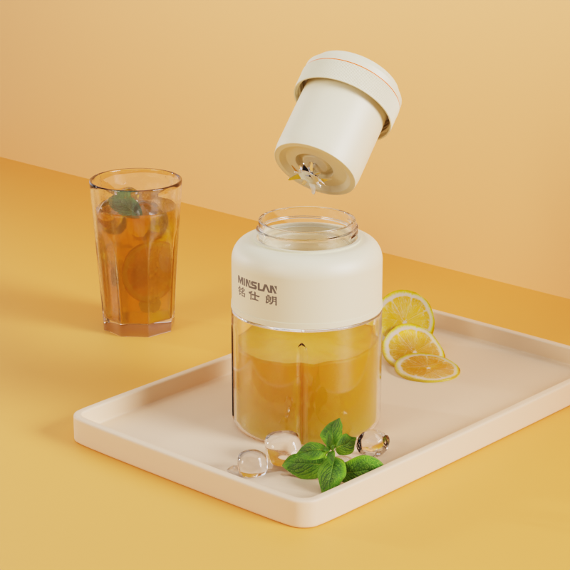 铭仕朗(MINSLAN) 便携双盖榨汁杯多功能料理机果汁杯随身榨汁机 MSL-GZD01高清大图