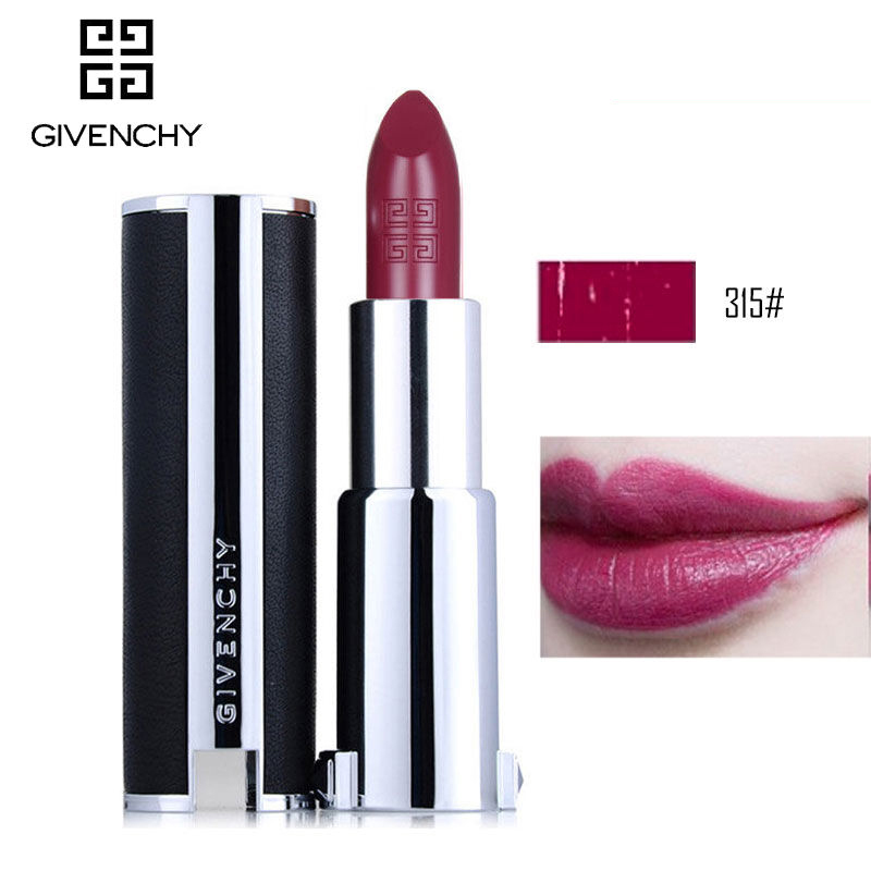 GIVENCHY/纪梵希小羊皮口红高级定制唇膏不掉色唇彩女士润唇膏3.4g/支 315#姨妈色