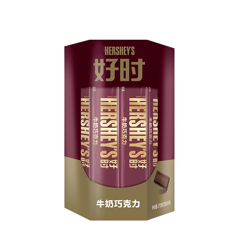 好时牛奶巧克力排块 210g