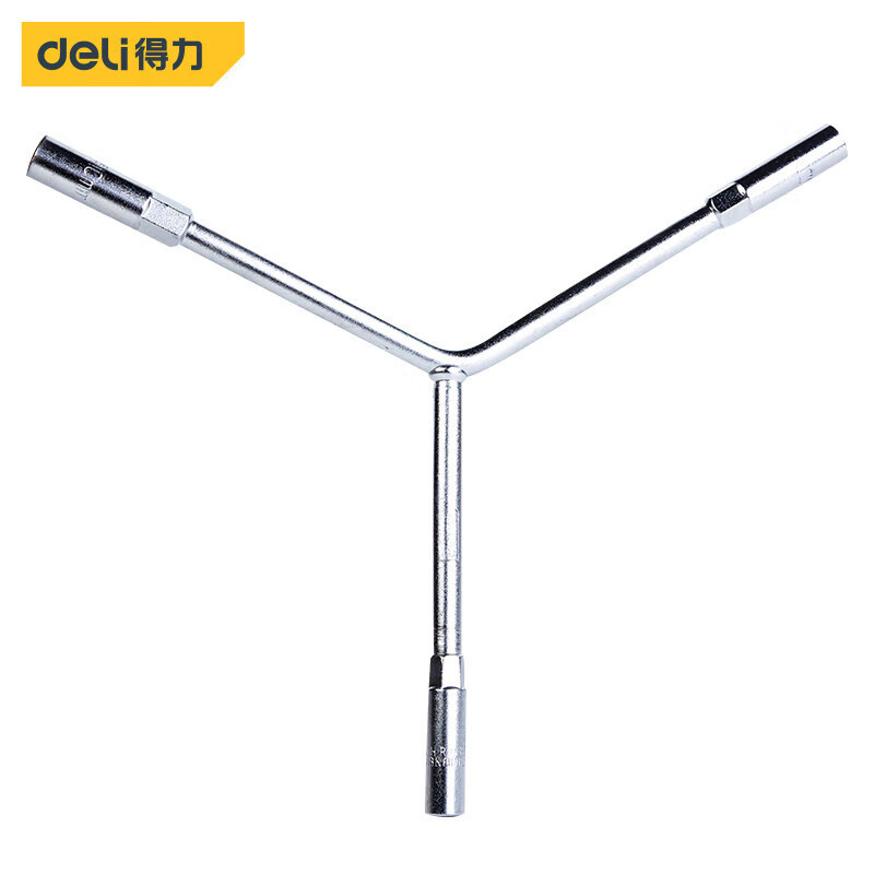 得力 (deli)DL81012 三叉扳手 Y形扳手轮胎扳手内六角汽修工具 8×10×12MM