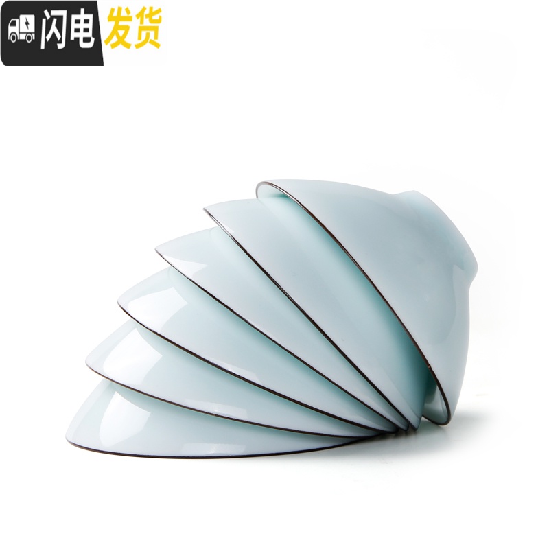三维工匠品茗杯陶瓷景德镇色釉瓷个人杯斗笠单杯功夫茶具主人手绘小茶杯子 脂白描金玉兰杯高清大图