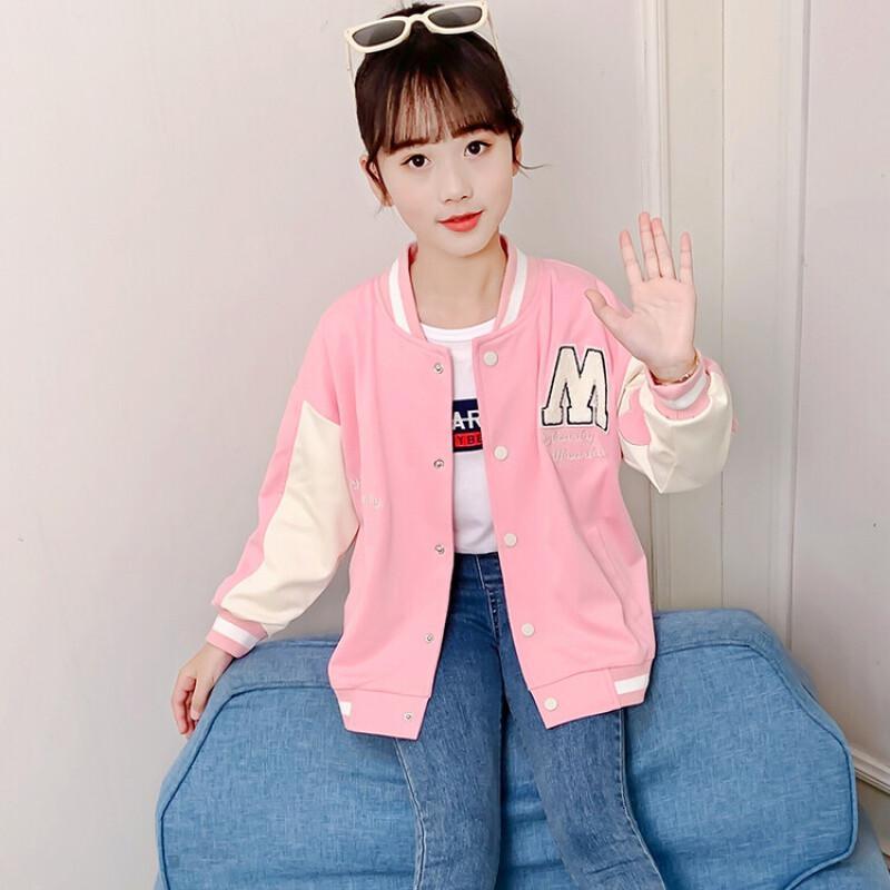 春秋季中大童女童长袖上衣韩版时尚外套运动休闲服装小女孩春天衣服