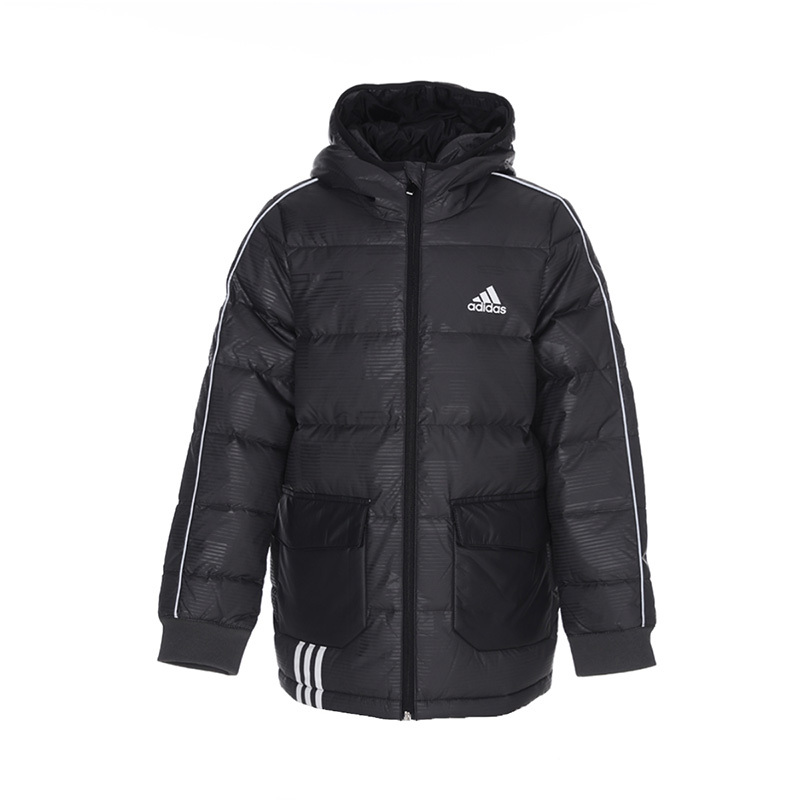 adidas阿迪达斯男青少年装休闲舒适保暖运动羽绒服h45038视频