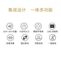 欧琳/oulin集成灶一体灶双层消毒保洁柜自动清洗家用环保灶侧吸下排式HE1X 天然气
