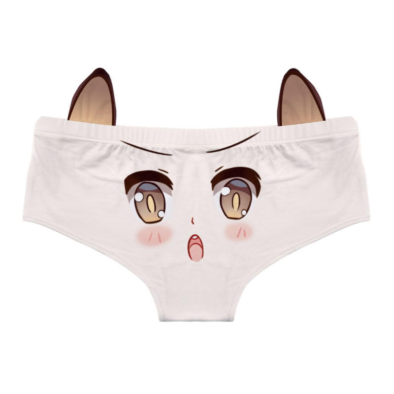 yunwuxin日系可爱少女内裤二次元萝莉大码性感三角裤中低腰半包臀舒适