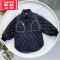 可莉允男童棉衣冬季2022新款儿童棉服冬装加绒翻领轻薄小棉袄棉服外套潮