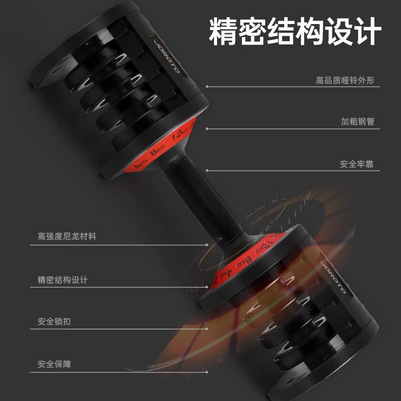 捷瑞特(JOROTO)J-KT20 快速可调节哑铃高清大图