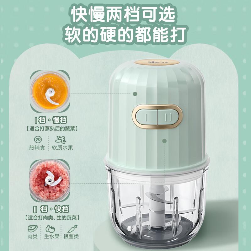 小熊(Bear)婴儿辅食机 多功能小型迷你研磨料理机 六叶双杯辅食机SJJ-R02H5高清大图