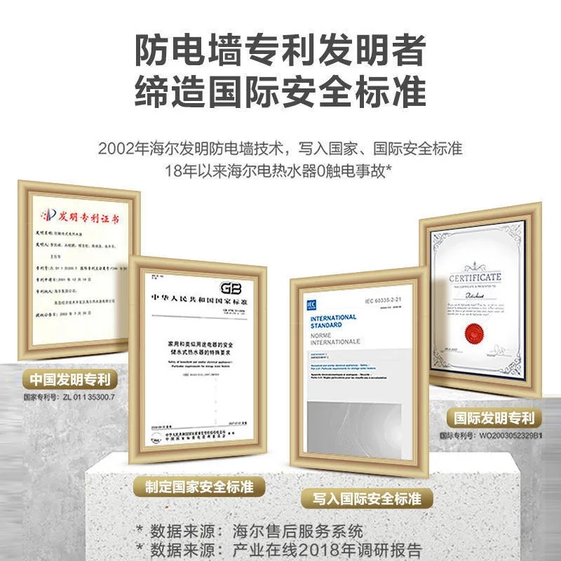 Leader海尔智家电热水器50升大容量家用速热节能专利防电墙LC3(E)