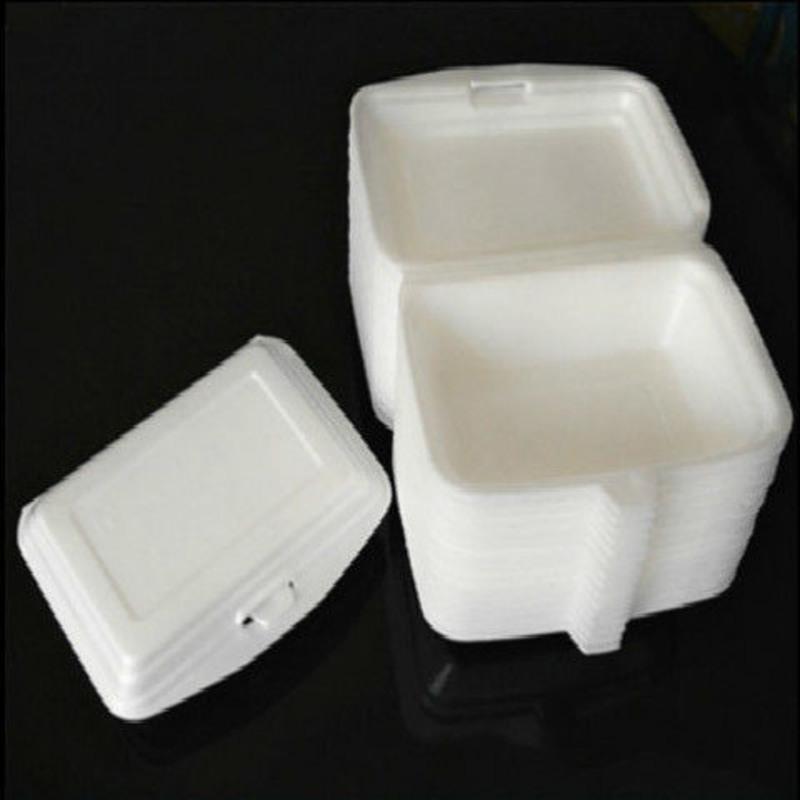 最小号250半碗米饭慎重购买 50个盒子 一次性饭盒泡沫打包盒长方形