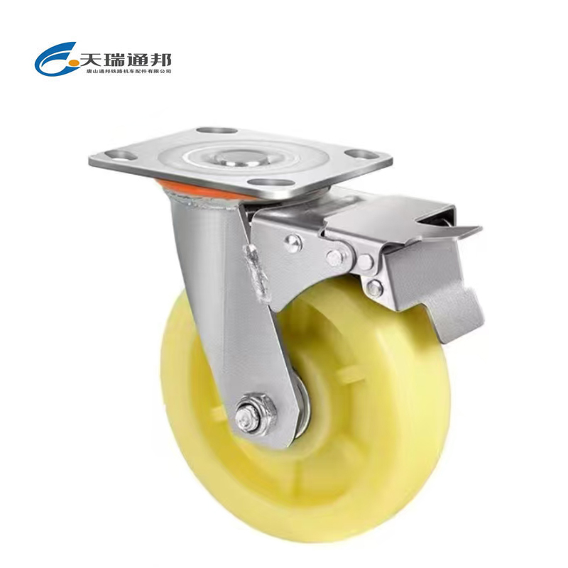 天瑞通邦 尼龙轮灰胶脚轮推车轮 个 6寸刹车