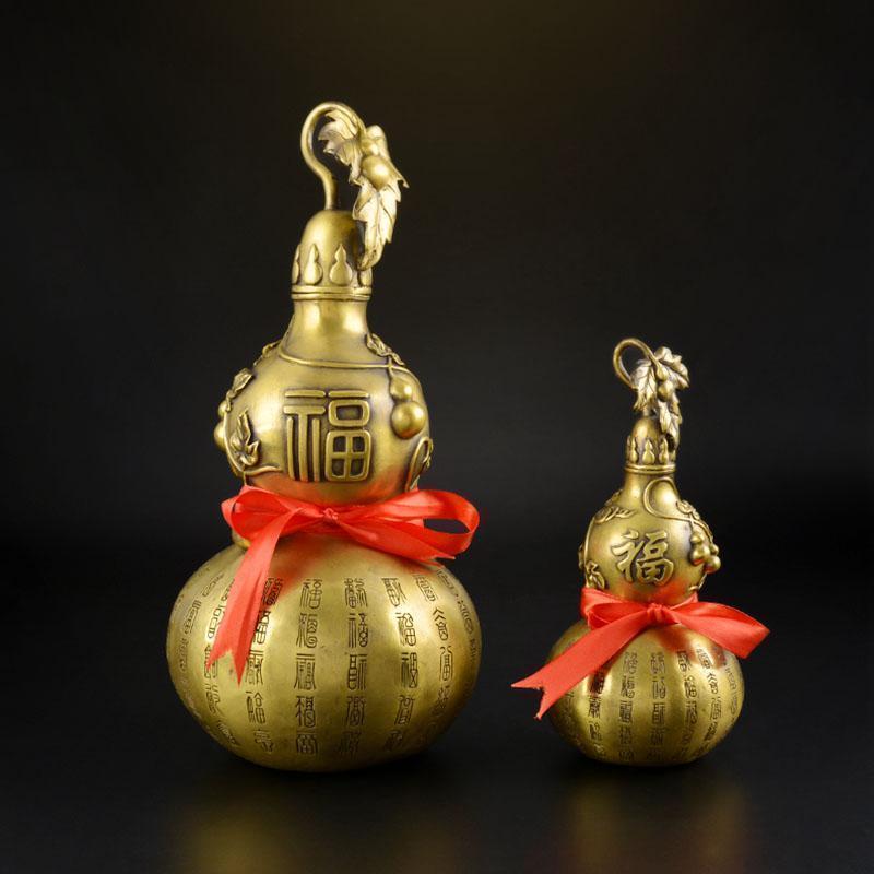 纯铜葫芦摆件风水工艺品酒柜玄关装饰品办公室吉祥家居_622_820
