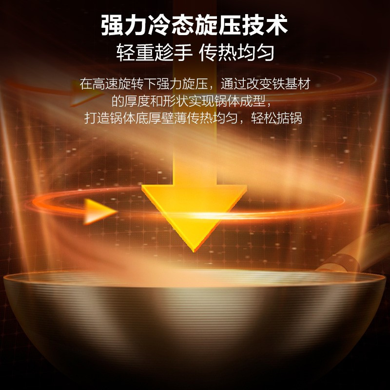 苏泊尔(SUPOR)铁锅有钛无涂层炒锅家用真不锈健康炒菜锅具燃气灶明火适用 锅口直径32CM(HC32A3钢化玻璃盖)