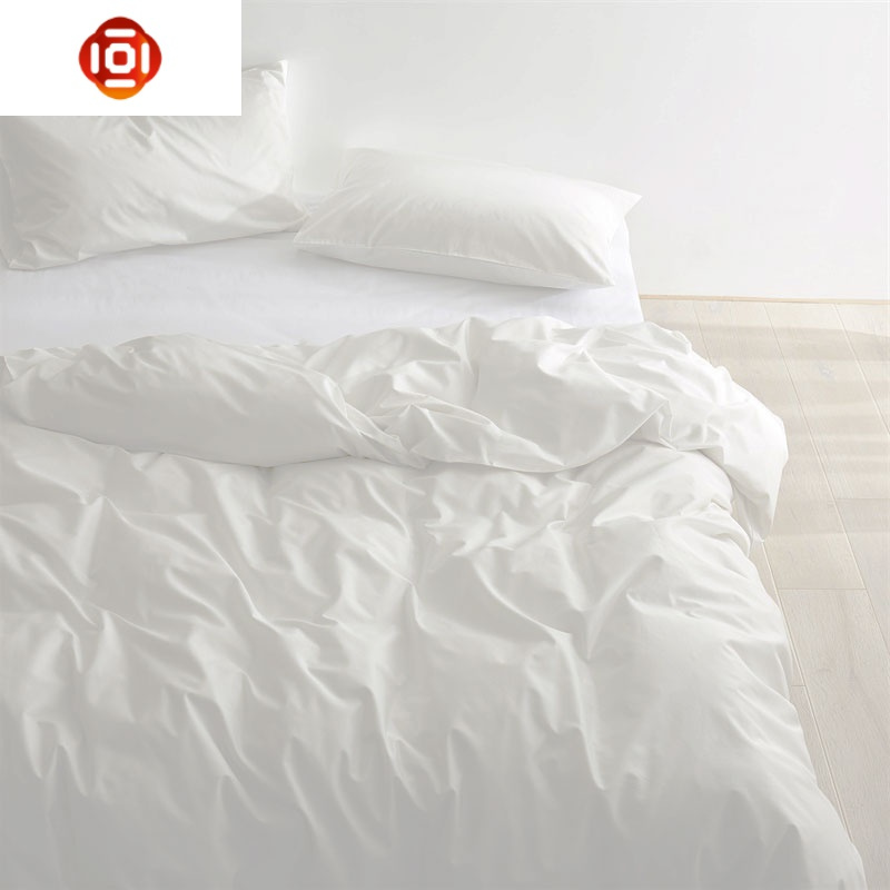 可定制五星酒店四件套棉白色80支350t棉北欧民宿加厚被套床单三维工匠