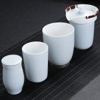 常生源 功夫茶具旅行茶具陶瓷茶壶茶杯茶海带过滤整套茶具 清风雅韵