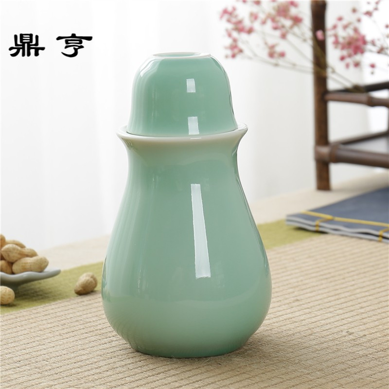鼎亨龙泉青瓷温酒壶陶瓷酒具套装烫酒壶骨瓷热暖酒器分酒器黄酒白