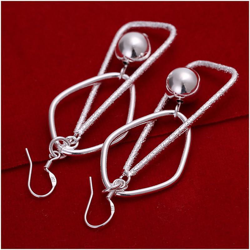 E072Women silver plated earring镀925纯银长款耳饰时尚夸张耳环