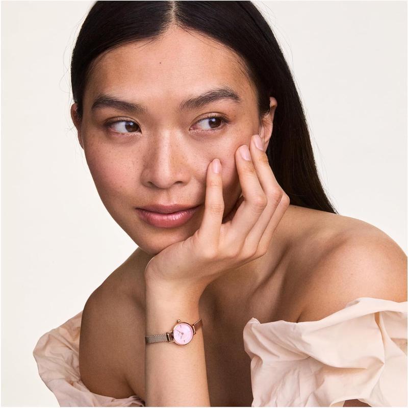丹尼尔惠灵顿(Daniel Wellington)女士机械表优雅简约玫瑰金网带时尚小巧防水手表
