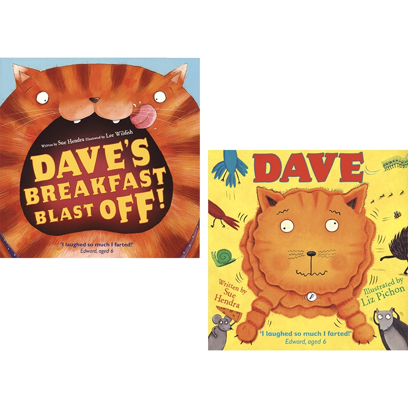 胖猫戴夫 2册套装 [正版]Dave/Dave’s Breakfast Blast Off 胖猫戴夫 戴夫的早餐崩飞了高清大图
