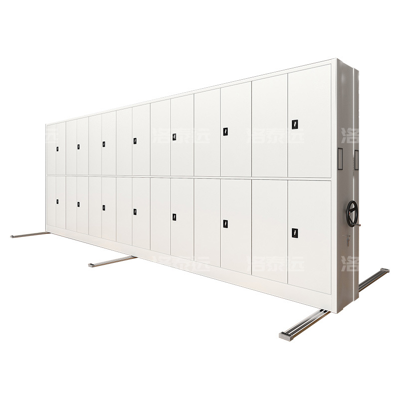 洛泰远 LTY3110809手摇密集架移动档案柜钢制轨道密集柜 一列7组6400*560*2360